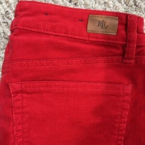 Lauren Ralph Lauren Red Corduroy Jeans - Size 6